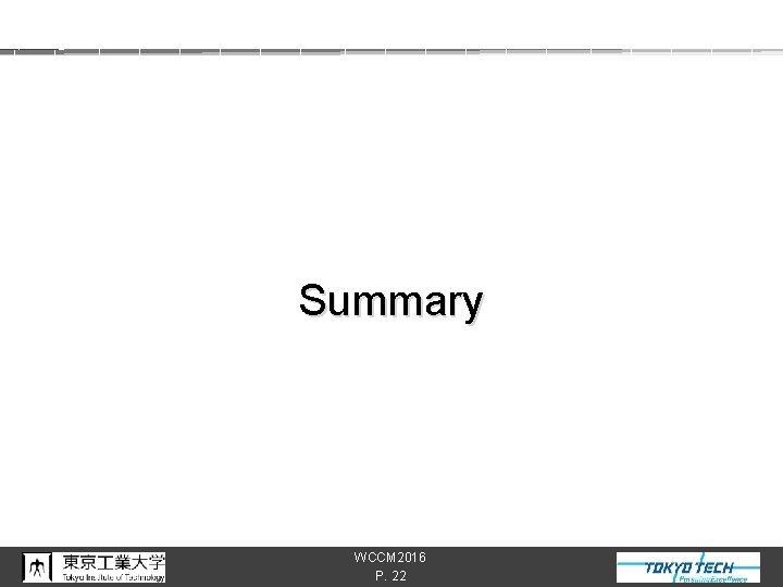 Summary WCCM 2016 P. 22 