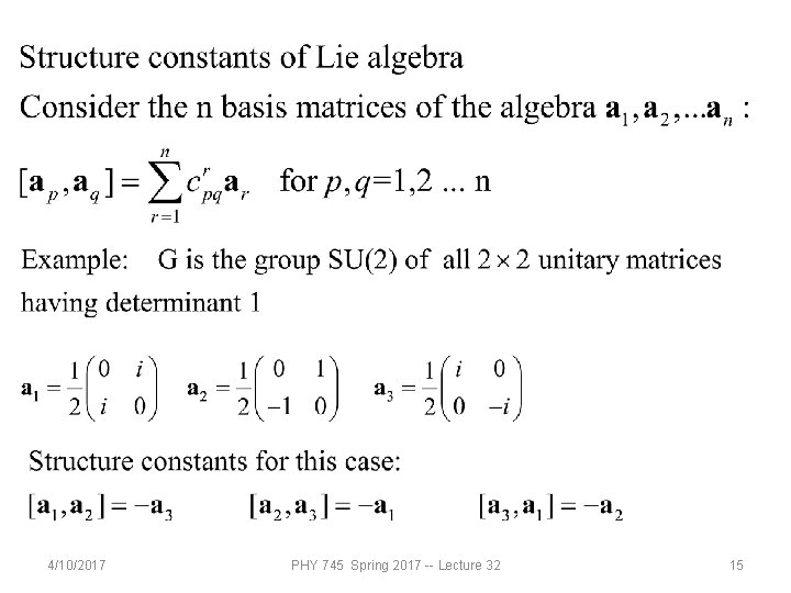 4/10/2017 PHY 745 Spring 2017 -- Lecture 32 15 