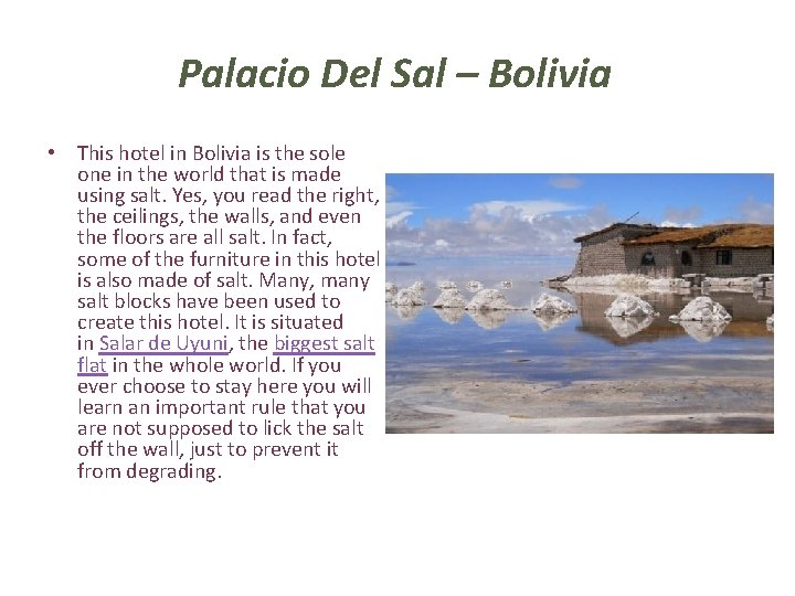 Palacio Del Sal – Bolivia • This hotel in Bolivia is the sole one