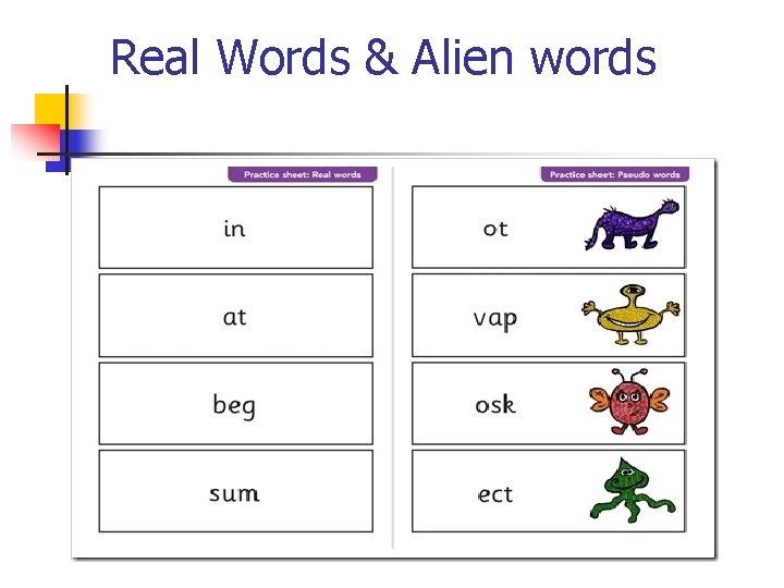 Real Words & Alien words 