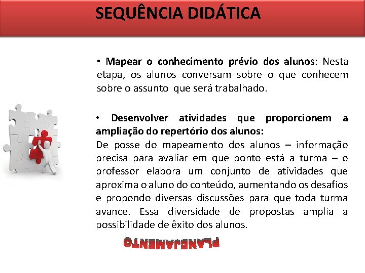 SEQUÊNCIA DIDÁTICA • Mapear o conhecimento prévio dos alunos: Nesta etapa, os alunos conversam