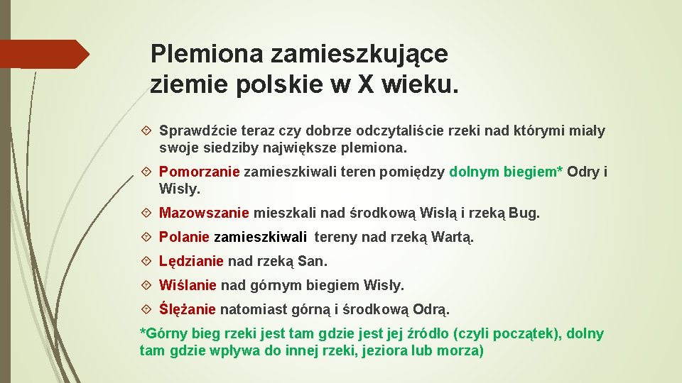 Plemiona zamieszkujące ziemie polskie w X wieku. Sprawdźcie teraz czy dobrze odczytaliście rzeki nad