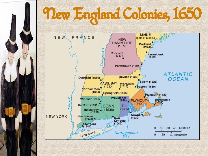 New England Colonies, 1650 