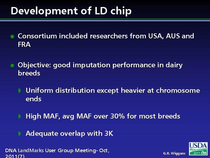 Development of LD chip l l Consortium included researchers from USA, AUS and FRA