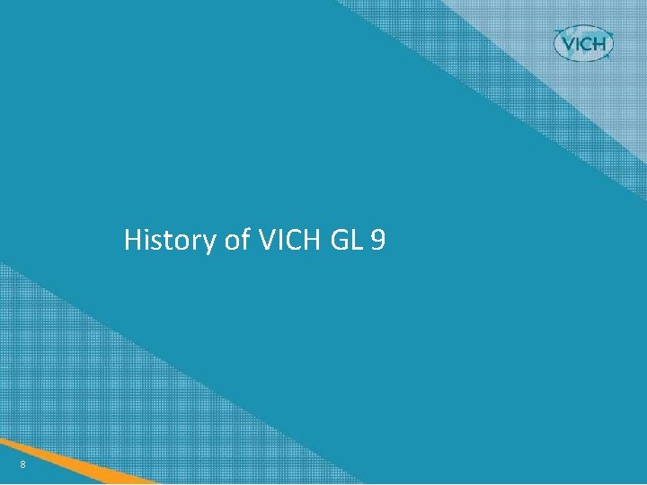 History of VICH GL 9 8 