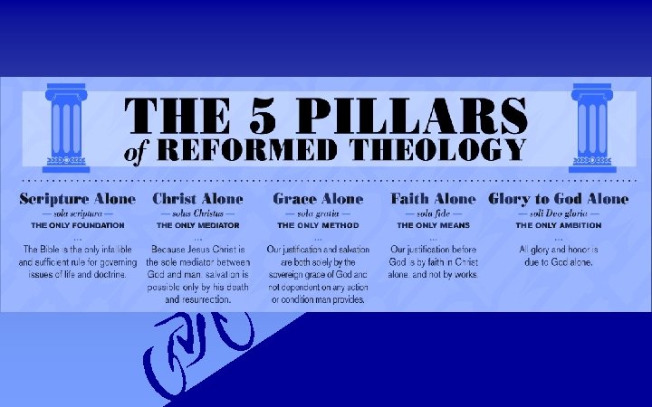 – The Five Solas of the Reformation (sola = alone): 