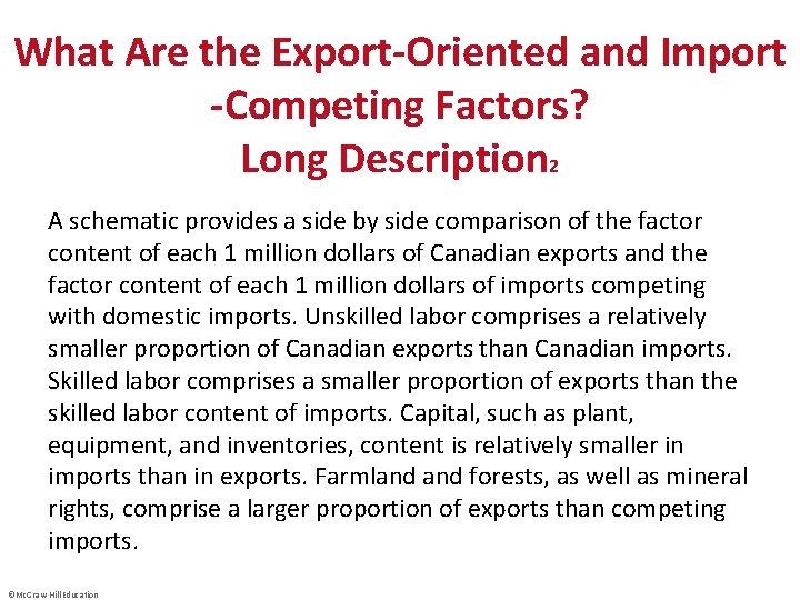 What Are the Export-Oriented and Import -Competing Factors? Long Description 2 A schematic provides