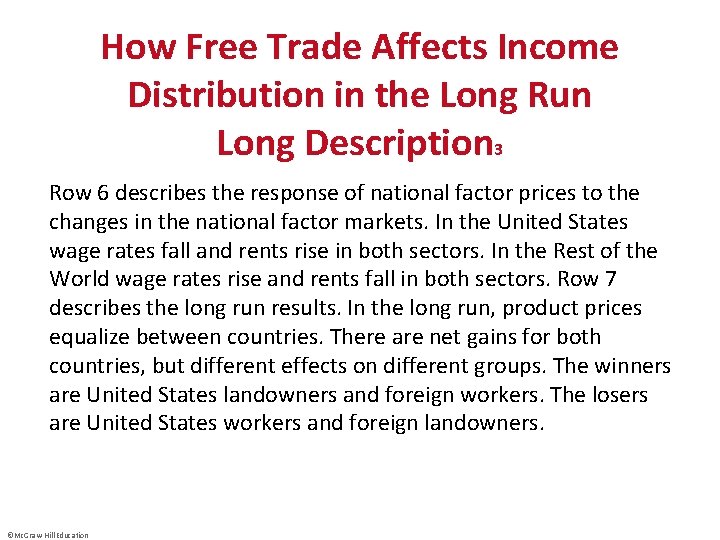 How Free Trade Affects Income Distribution in the Long Run Long Description 3 Row