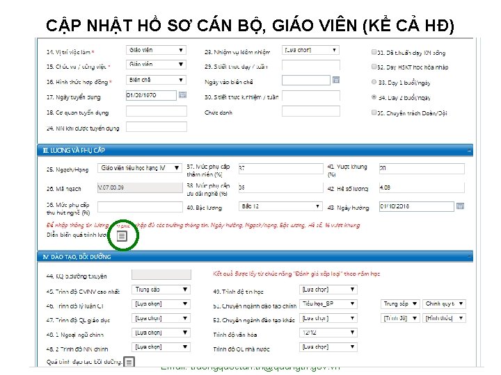 CẬP NHẬT HỒ SƠ CÁN BỘ, GIÁO VIÊN (KỂ CẢ HĐ) Thg 6 -21