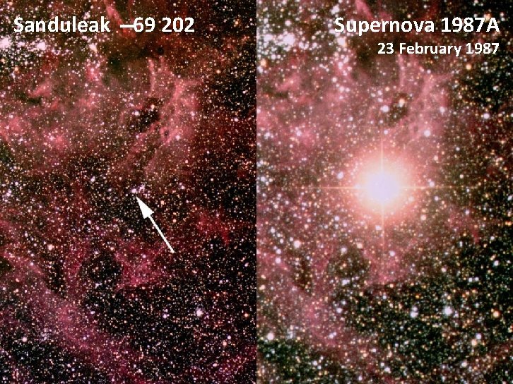 Sanduleak -69 202 Supernova 1987 A Sanduleak -69 202 23 February 1987 Tarantula Nebula