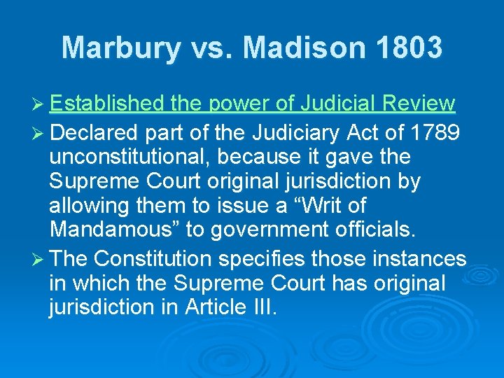 Case Brief Summary Of Madison Vs Marbury Marbury V Madison Supreme