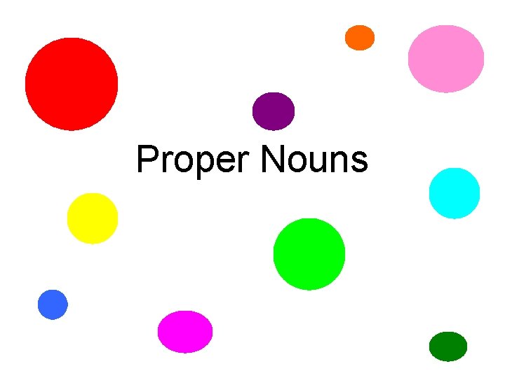 Proper Nouns 