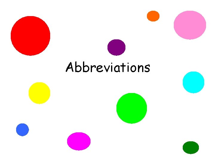 Abbreviations 