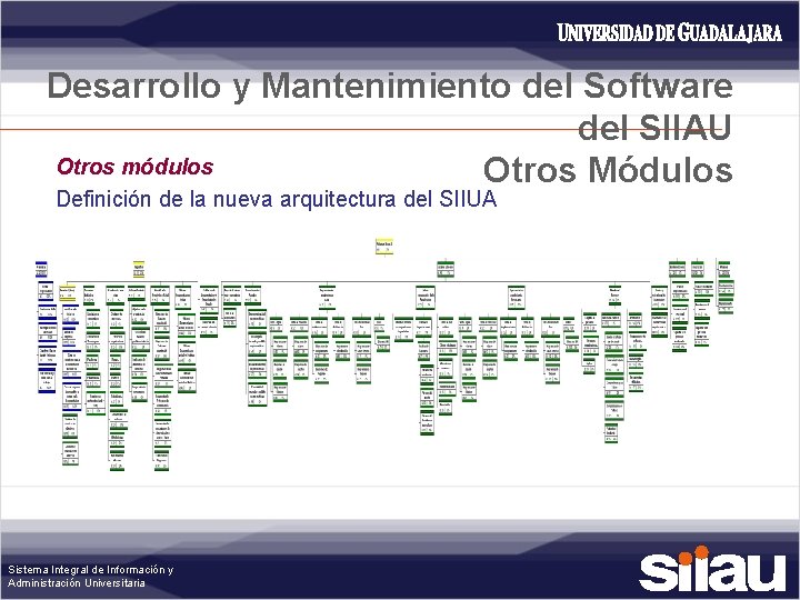 Desarrollo y Mantenimiento del Software del SIIAU Otros módulos Otros Módulos Definición de la