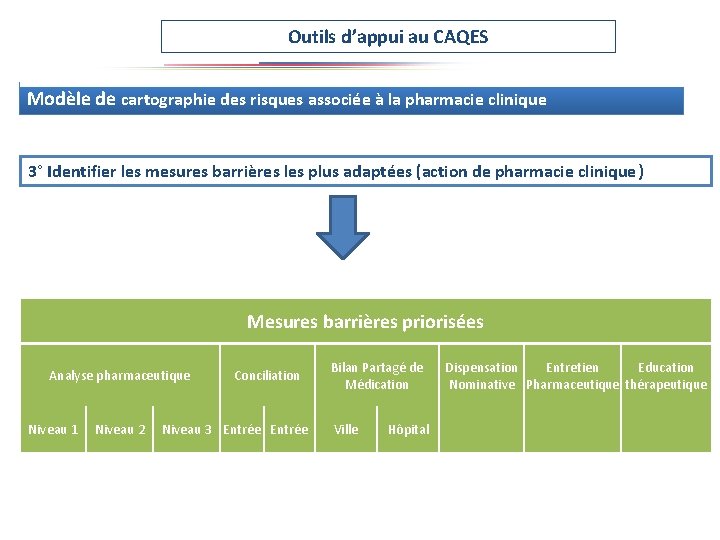 Outils d’appui au CAQES Modèle de cartographie des risques associée à la pharmacie clinique