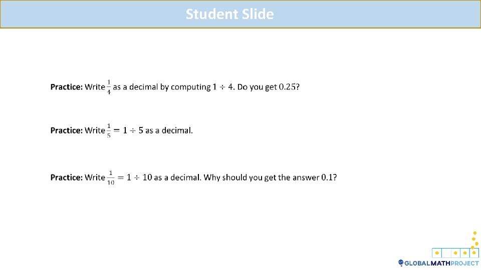 Student Slide 