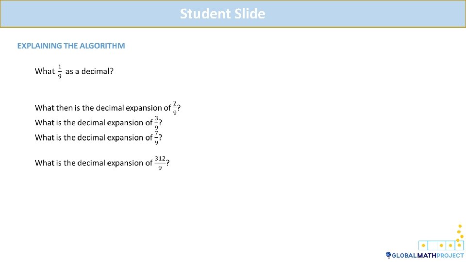 Student Slide 