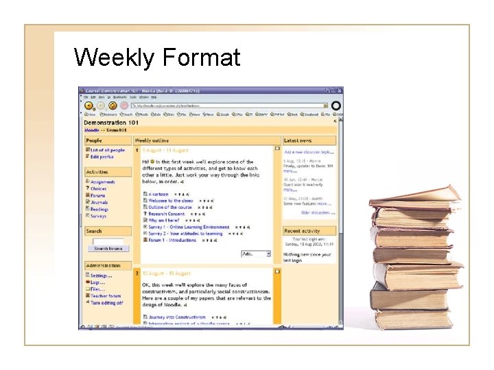 Weekly Format 