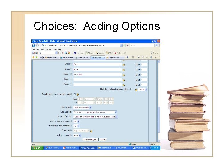 Choices: Adding Options 