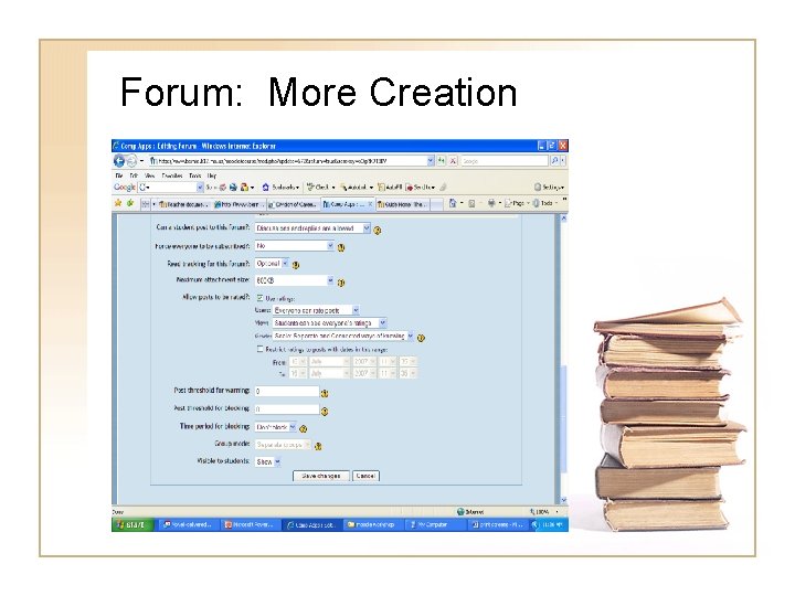 Forum: More Creation 