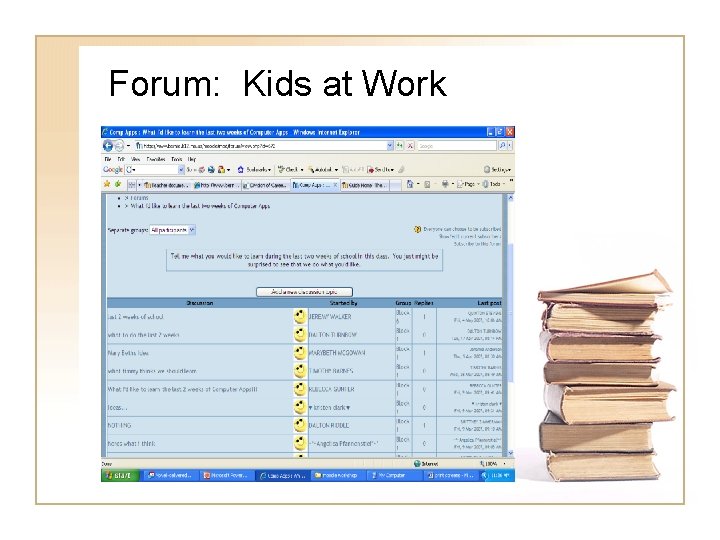 Forum: Kids at Work 