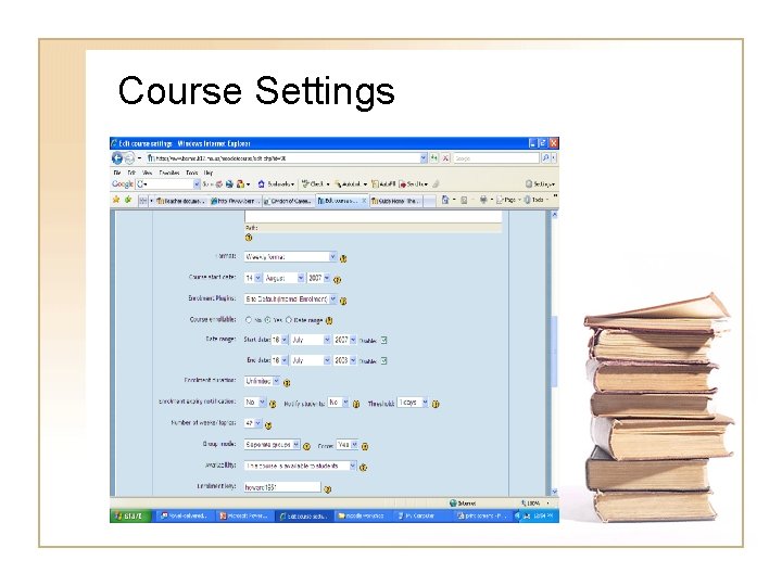 Course Settings 