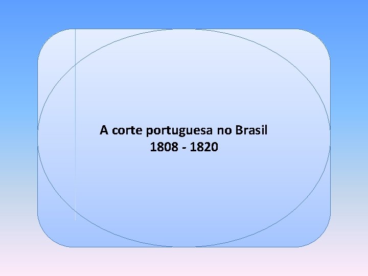 A corte portuguesa no Brasil Professor Ulisses Mauro Lima 1808 - 1820 historiaula. wordpress.