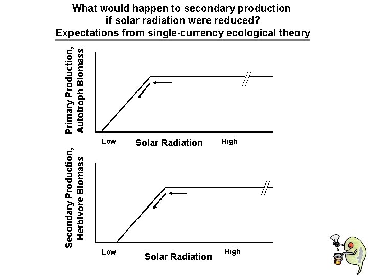 Primary Production, Autotroph Biomass What would happen to secondary production if solar radiation were
