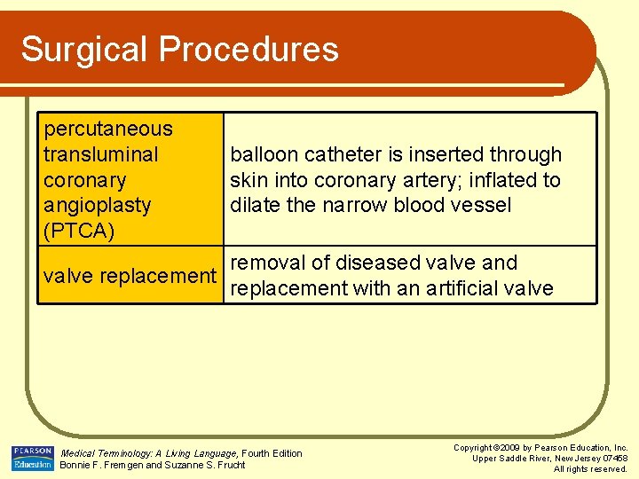 Surgical Procedures percutaneous transluminal coronary angioplasty (PTCA) balloon catheter is inserted through skin into