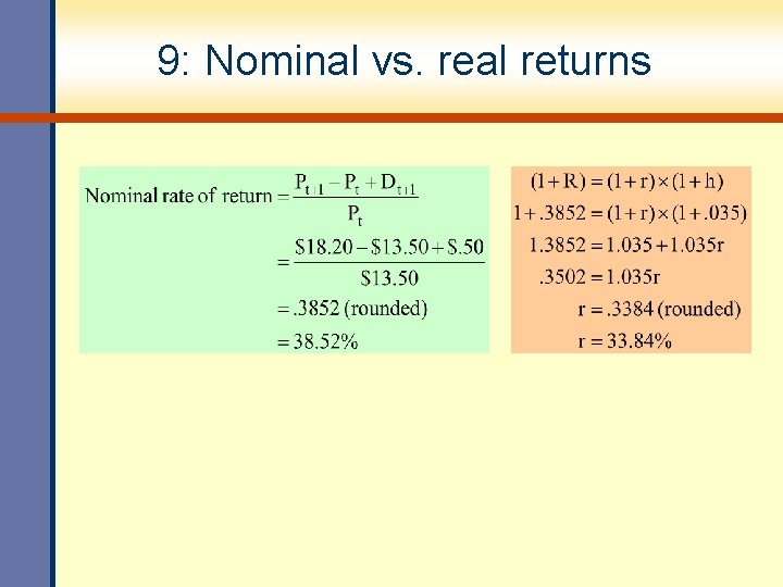 9: Nominal vs. real returns 