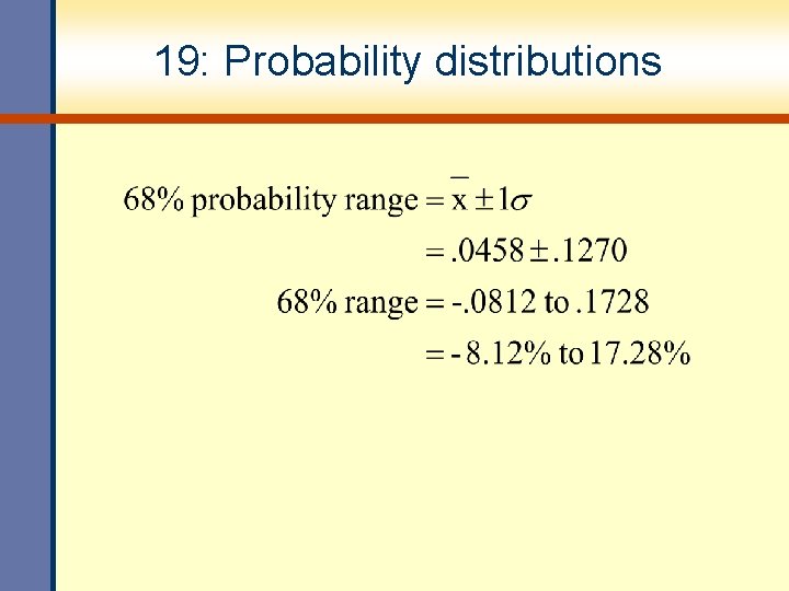 19: Probability distributions 