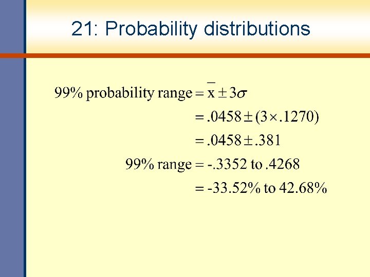 21: Probability distributions 