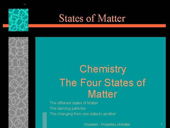 States of Matter Chemistry The Four States of Matter The different states of Matter States of Matter Chemistry The Four States of Matter The different states of Matter