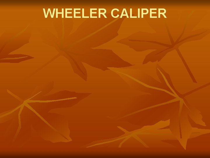 WHEELER CALIPER 