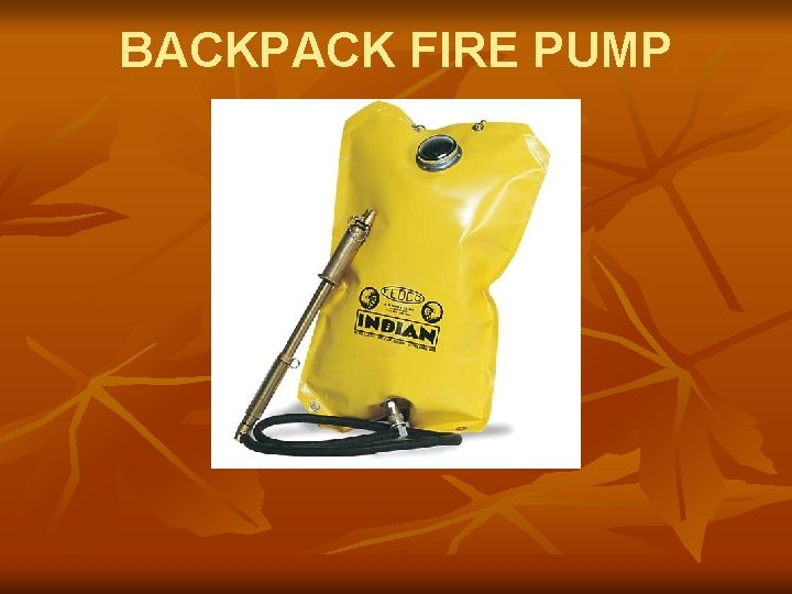 BACKPACK FIRE PUMP 