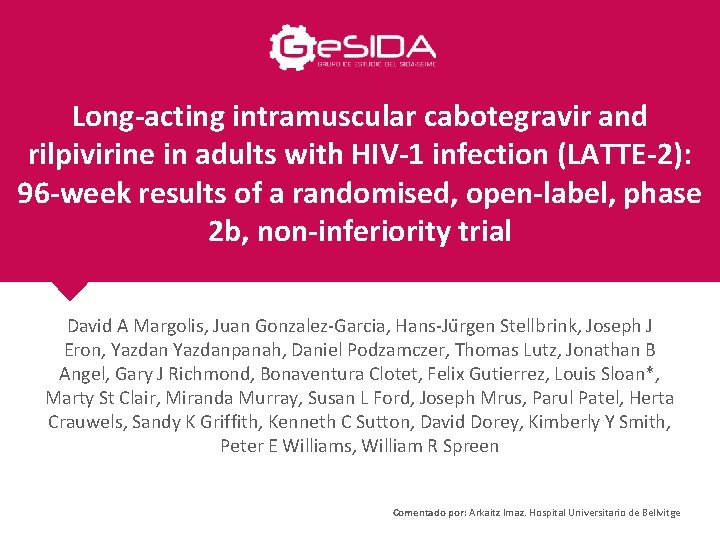 Long-acting intramuscular cabotegravir and rilpivirine in adults with HIV-1 infection (LATTE-2): 96 -week results