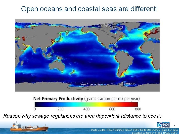 Open oceans and coastal seas are different! Reason why sewage regulations area dependent (distance