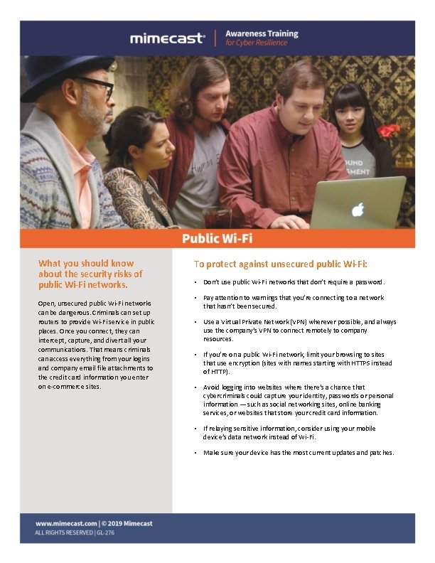 What you should know about the security risks of public Wi-Fi networks. Open, unsecured