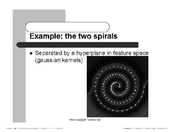 Copyright © 2001, 2003, Andrew W. Moore Support Vector Machines: Slide 39 