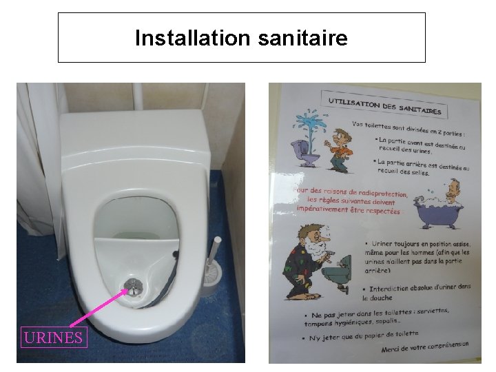 Installation sanitaire URINES 