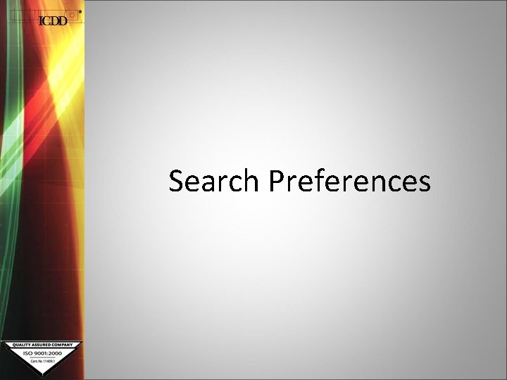 Search Preferences 