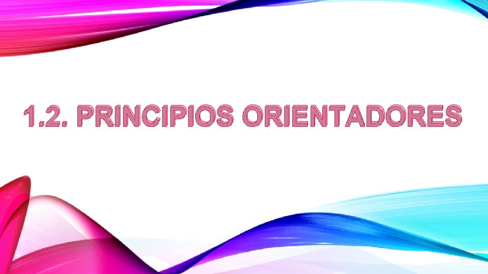 1. 2. PRINCIPIOS ORIENTADORES 