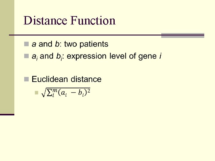Distance Function n 