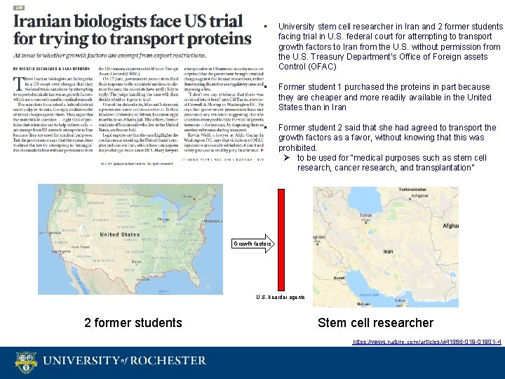  • University stem cell researcher in Iran and 2 former students facing trial