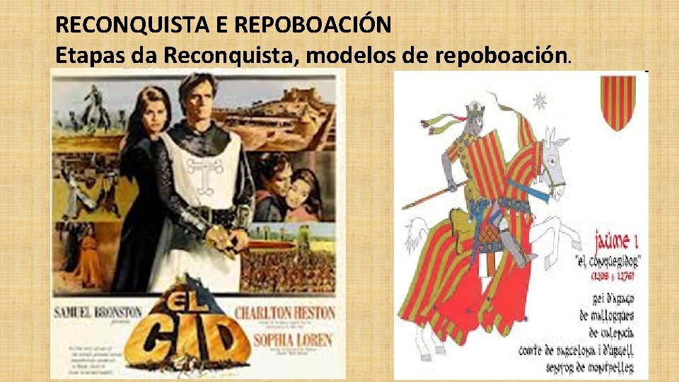 RECONQUISTA E REPOBOACIÓN Etapas da Reconquista, modelos de repoboación. 