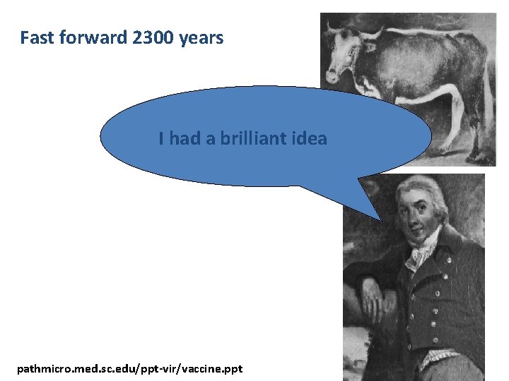 Fast forward 2300 years I had a brilliant idea pathmicro. med. sc. edu/ppt-vir/vaccine. ppt