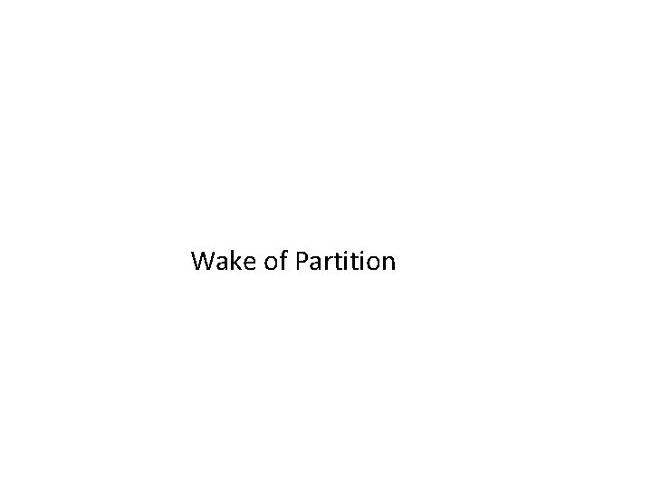 Wake of Partition 