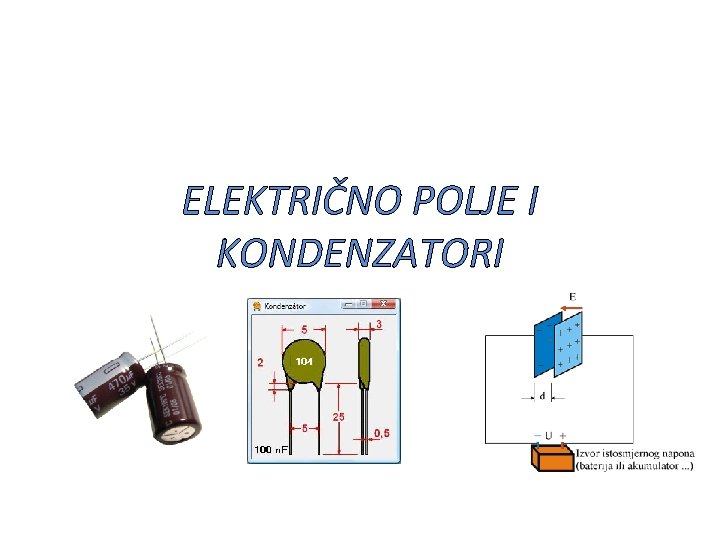 ELEKTRIČNO POLJE I KONDENZATORI 