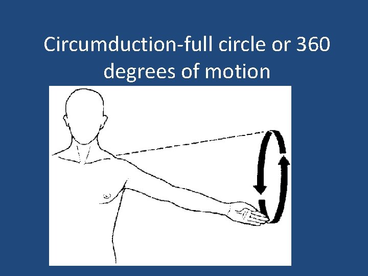 Circumduction-full circle or 360 degrees of motion 