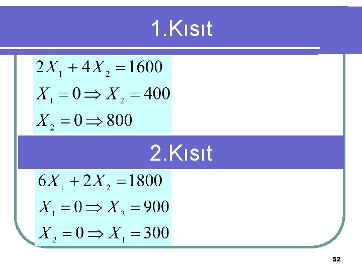 1. Kısıt 2. Kısıt 52 